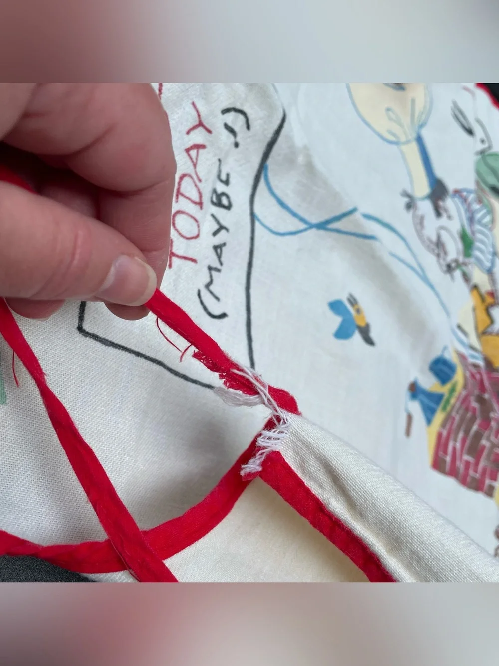 Vintage BBQ Full Apron Color Transferware Barbecue Chef Animals Papa Geno 50’s